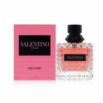 Valentino Donna Born in Roma EDP bottle with pink box white background