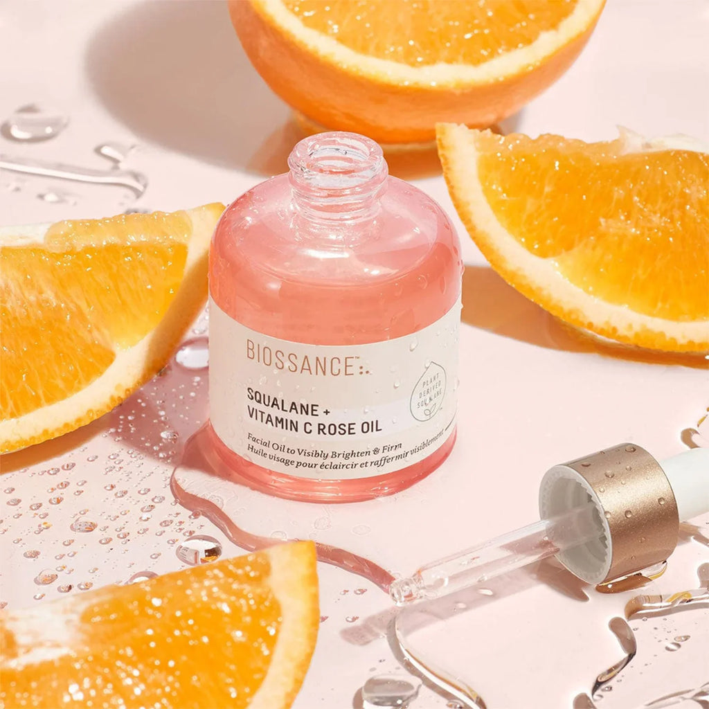 Biossance Squalane + Vitamin C Rose Oil Brightening Facial Oil 30ml