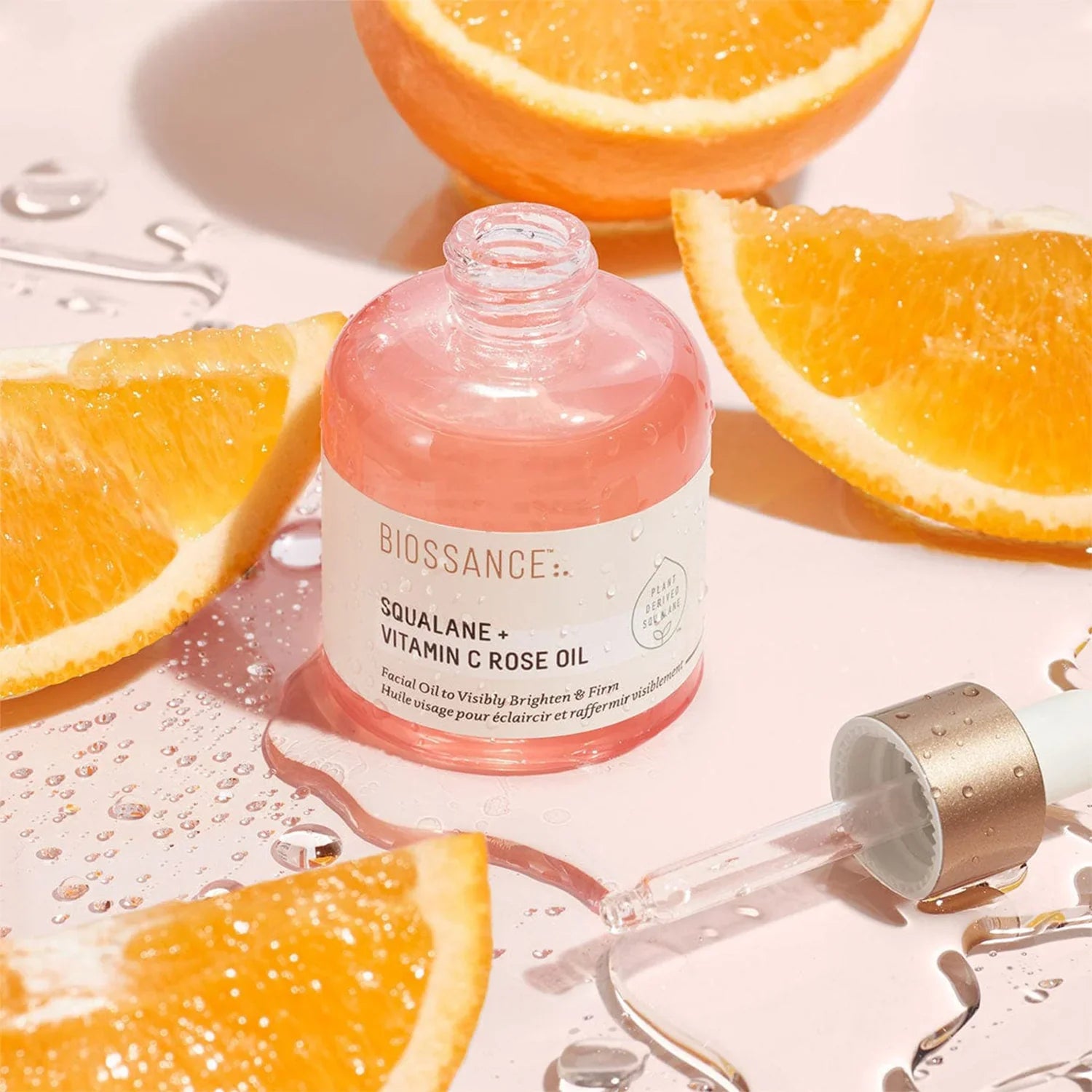 Biossance Squalane + Vitamin C Rose Oil Brightening Facial Oil 30ml