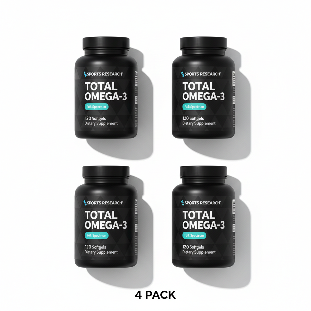 4 Pack Sports Research Omega-3
