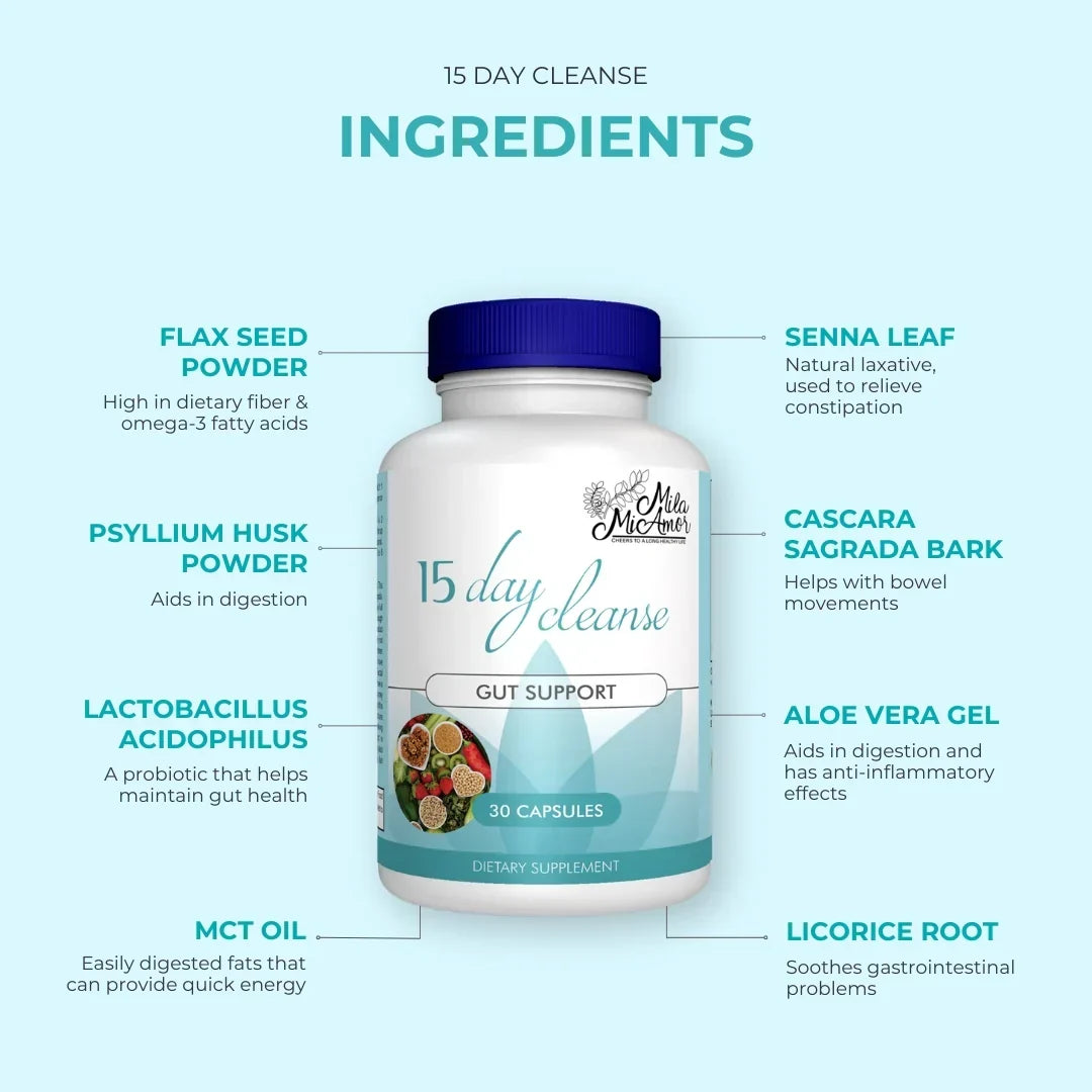Mila MicAmor 15 Day Cleanse Gut Supplement 30 Capsules