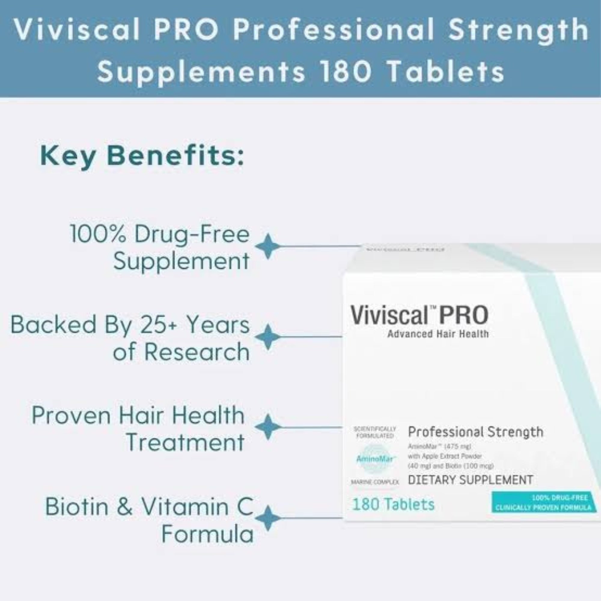 Viviscal Pro Advanced Hair Growth Supplement 180 Tablets