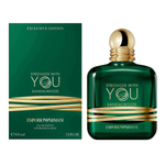 Emporio Armani Stronger With You Sandalwood EDP 100ml Exclusive Edition – Men's Cologne bottle and box in deep green with gold accents