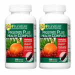 trunature Prostate Plus Health Complex 2-pack two white bottles with green label showing 250 softgels each with saw palmetto zinc lycopene pumpkin seed and Cran-Max cranberry